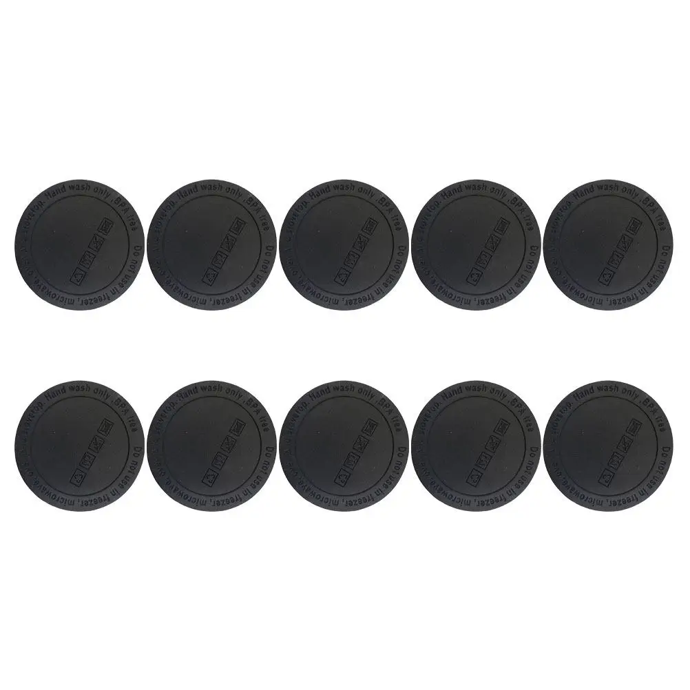 10Pcs Silicone Tumbler Bottom Pad Heat-Resistant Non-Slip Protective Cup Bottom Mats for Home Kitchen Restaurant Hotel Dessert