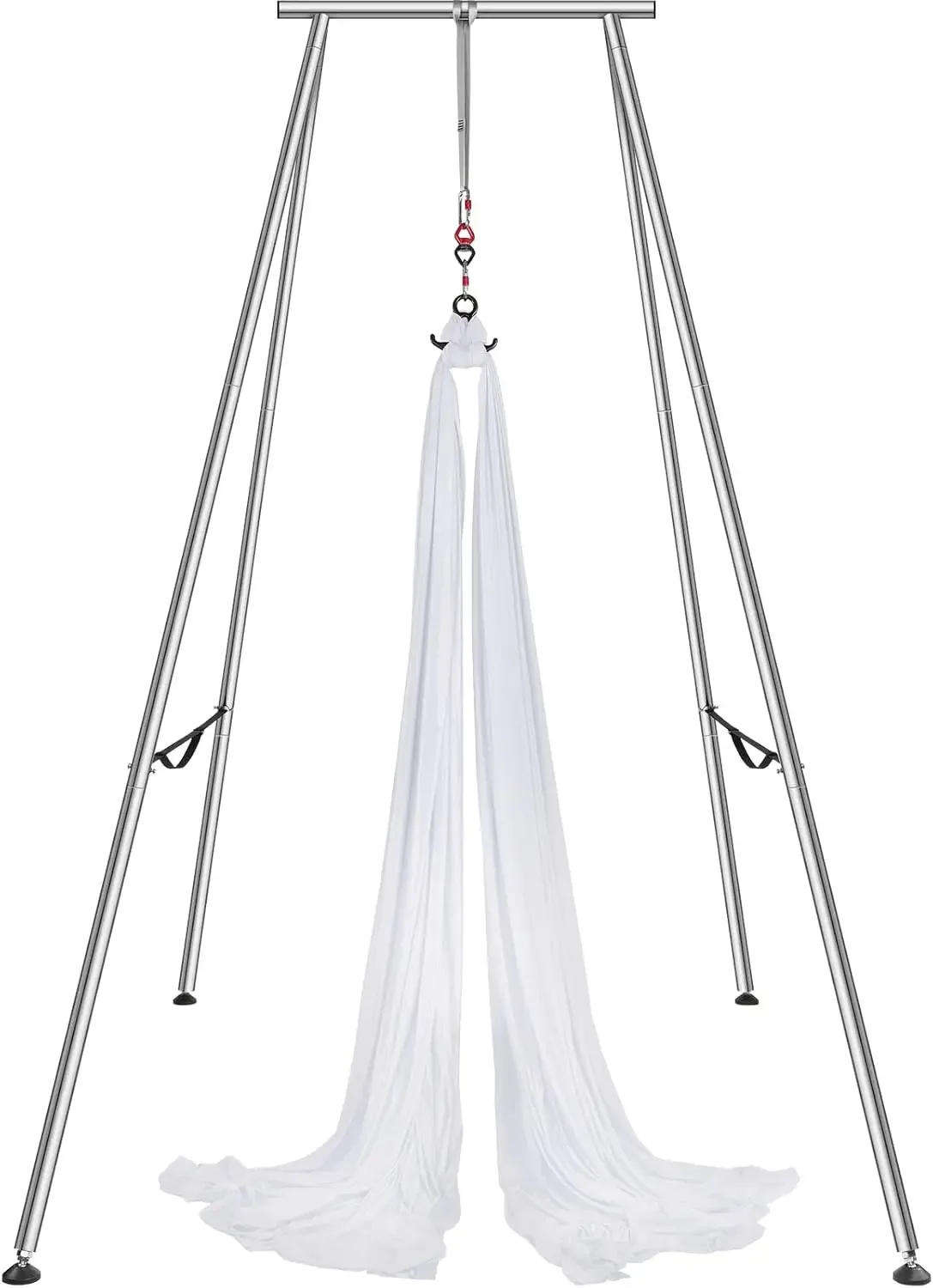 Aerial Yoga Frame & Yoga Hammock, 9.67 ft Height Professional Yoga Swing Stand Comes with 6.6 Yards Aerial Hammock, Max 55