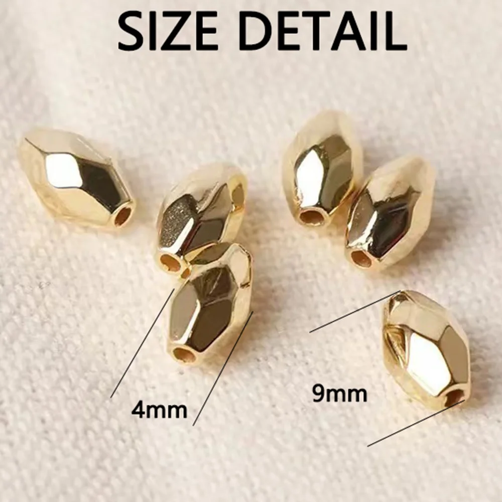 100Pcs 4x9mm Diamond Rice Shape Bead CCB Rhombus Beads Loose Spacer Round Beadwork Jewelry Making DIY Craft Charm Accessories