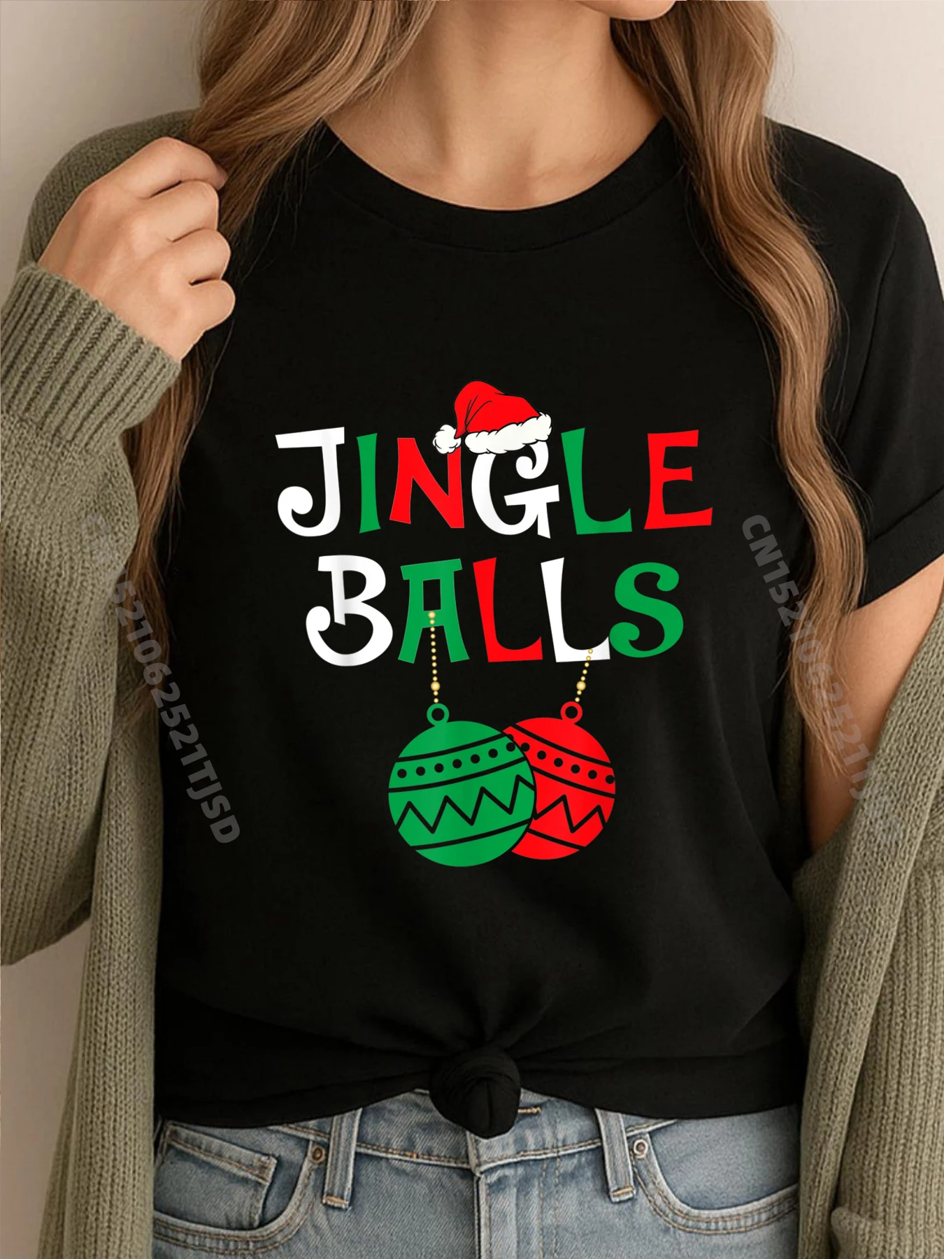 

Jingle Balls Орехи на груди Одинаковые рождественские пары Camisetas Винтажные футболки
