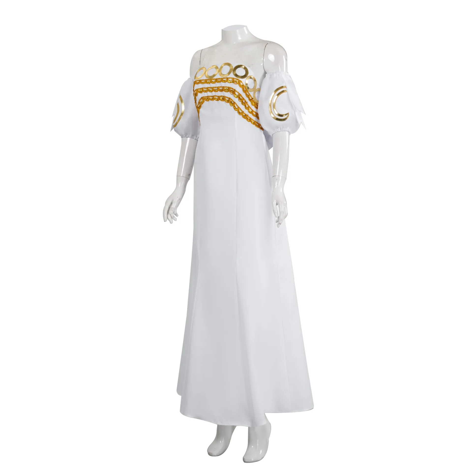 Princess Serenity Tsukino Usagi Cosplay Costume White Long Woman Dress with Big Bow Halloween Carnival Party Roleplay Suit - view 4