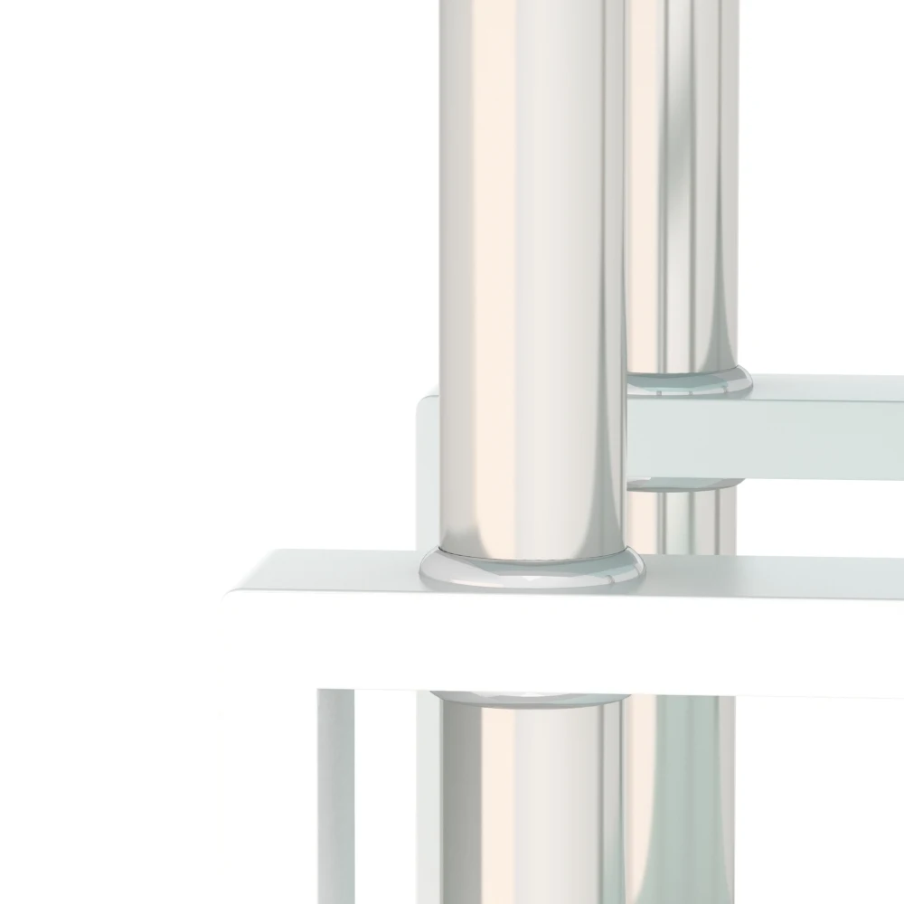 Modern Tempered Glass Tea Coffee Table Home Sofa Ins End Table, Square Side Table for Living Room Furniture image 5