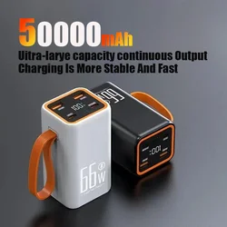 50000mAh Handheld Large Capacity Power Bank Supports 66W Fast Charging Suitable For Outdoor Camping And Mobile Phone Charging