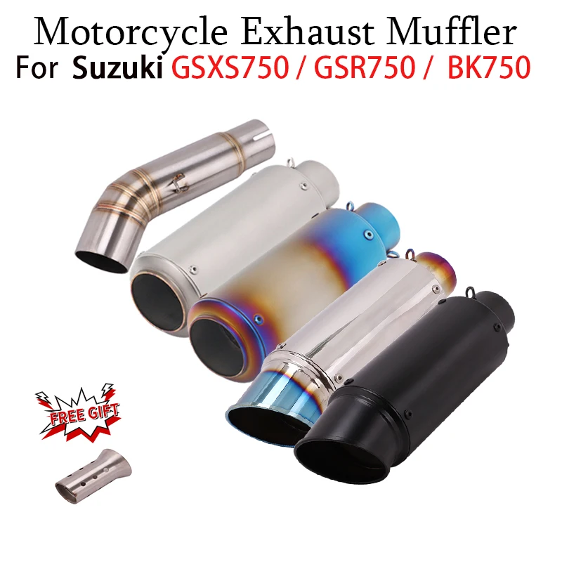 For Suzuki GSX750 GSX-S750 BK750 GSXS750 GSX S750 2018 2019 - 2021 2022 51MM Motorcycle Exhaust Escape Muffler Middle Link Pipe