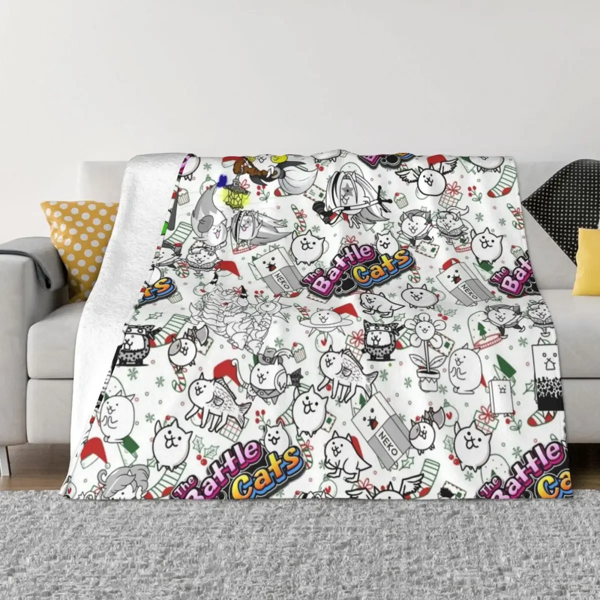 Battle Cats Throw Blanket Flannel Camping Hairys Blankets