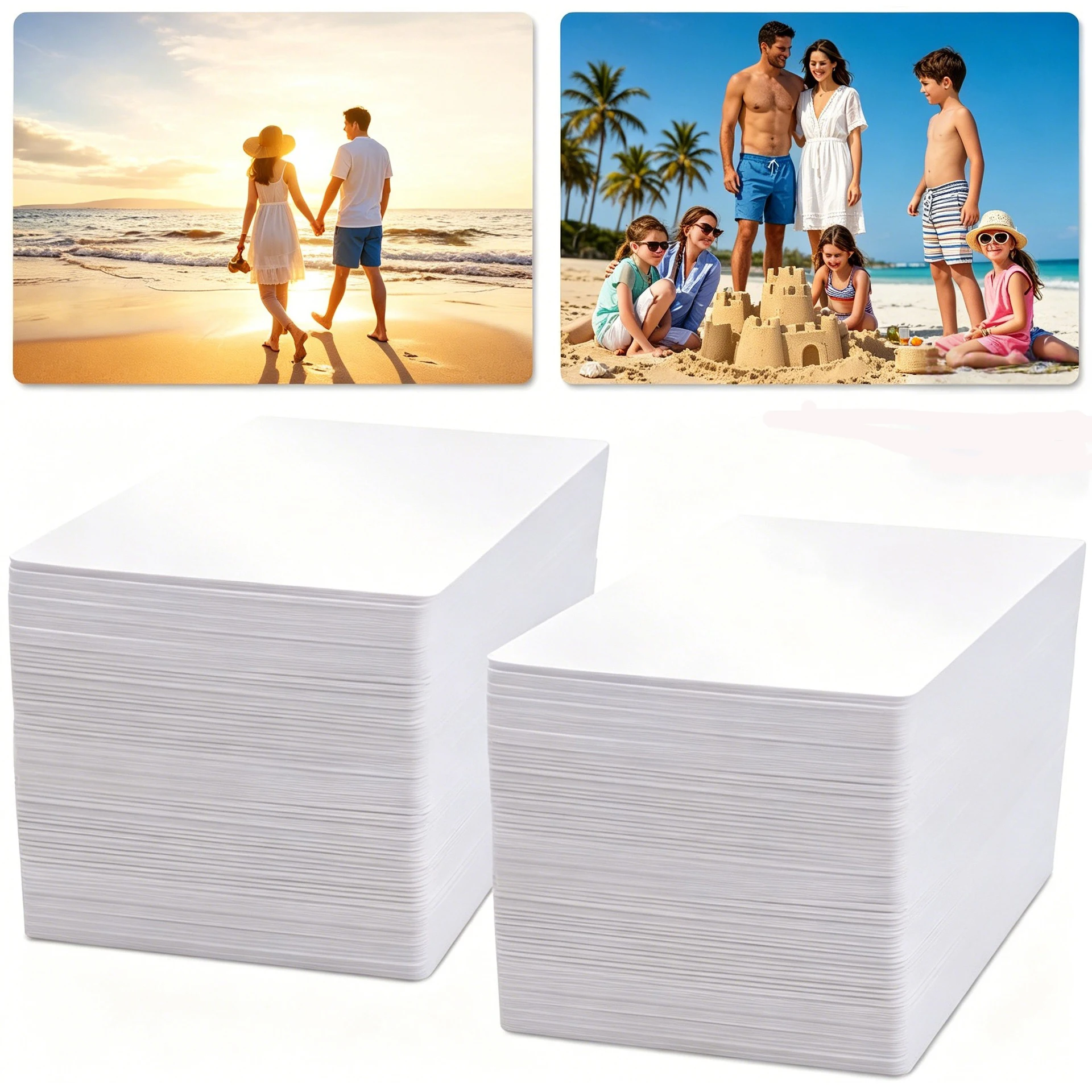 50pcs Double-Sided Sublimation Plastic Business Cards Blank Invitation Cards Heat Transfer Name Cards for Office And Party Use