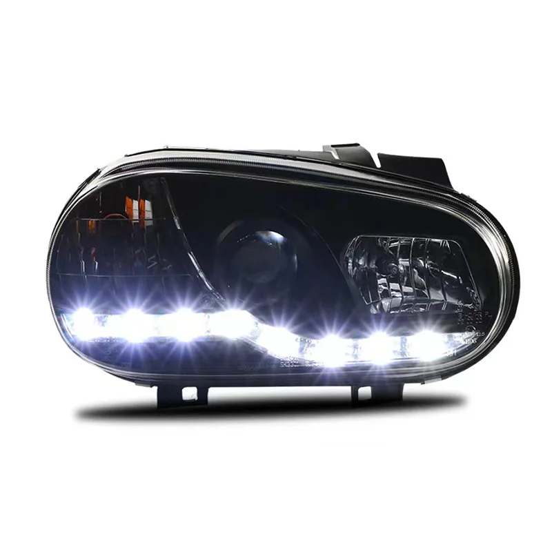 Upgrade Golf Headlight Assembly 4 Headlight Assembly Golf 4 2002-2008 Emitting Diode Headlight DRL Lens Dual Beam Dual Xenon HID