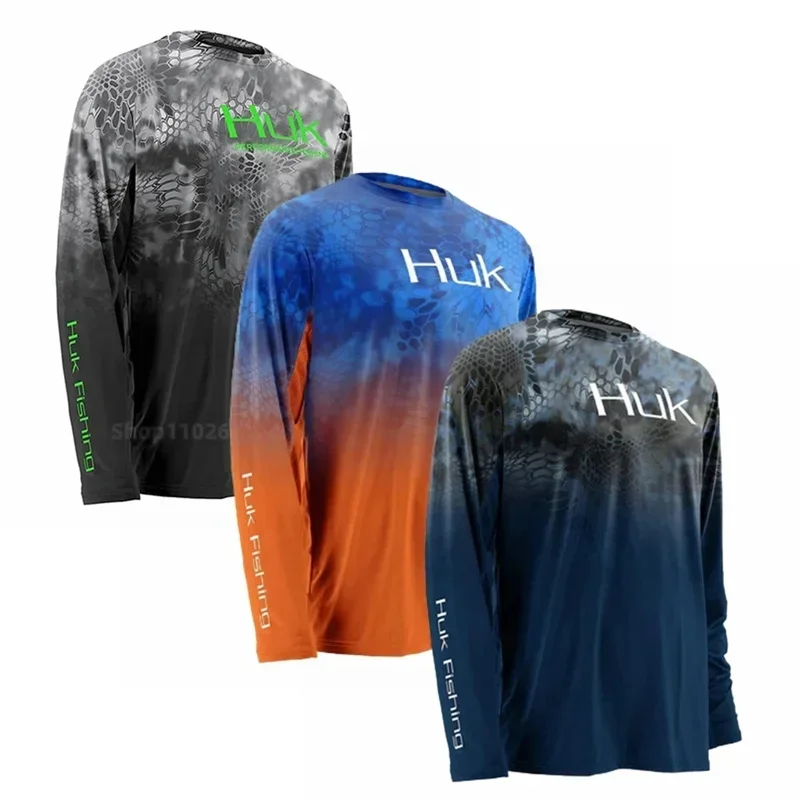 

HUK Fishing Shirt Summer Long Sleeve Jersey Men Performance Upf 50 Sun Protection Kit T-Shirt Breathable Maillot Camisa De Pesca