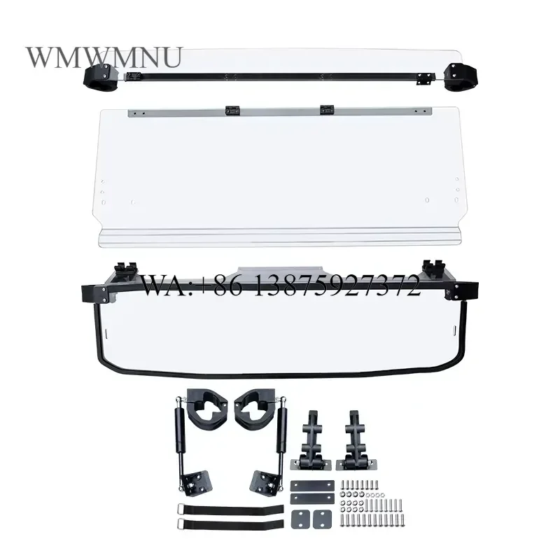Wmwmnu 3 Pcs Flip up Front Windshield for CFMOTO ZForce 950 H.O. SPORT 2022-2023 H.O. EX 2022-2024 SPORT 2020-2022