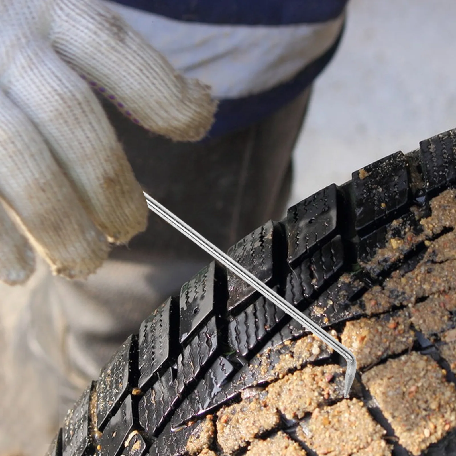 

Car Tire Cleaning Hook Stainless Steel Tire Stone Remover Tool Groove Debris Cleaner For Tires Wheel Cleaning Tool D10