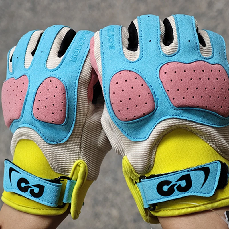 Summer Breathable Motorcycle Gloves Touch Screen Men Women MTB Bike Gloves Macaron Color Motorbike Riding Bicycle Gloves