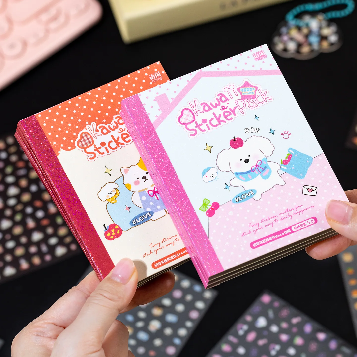 32 sheets/mini decoration scrapbook, dream dopamine pattern stickers, diary, notebook and nail stickers, DIY stickers image 3
