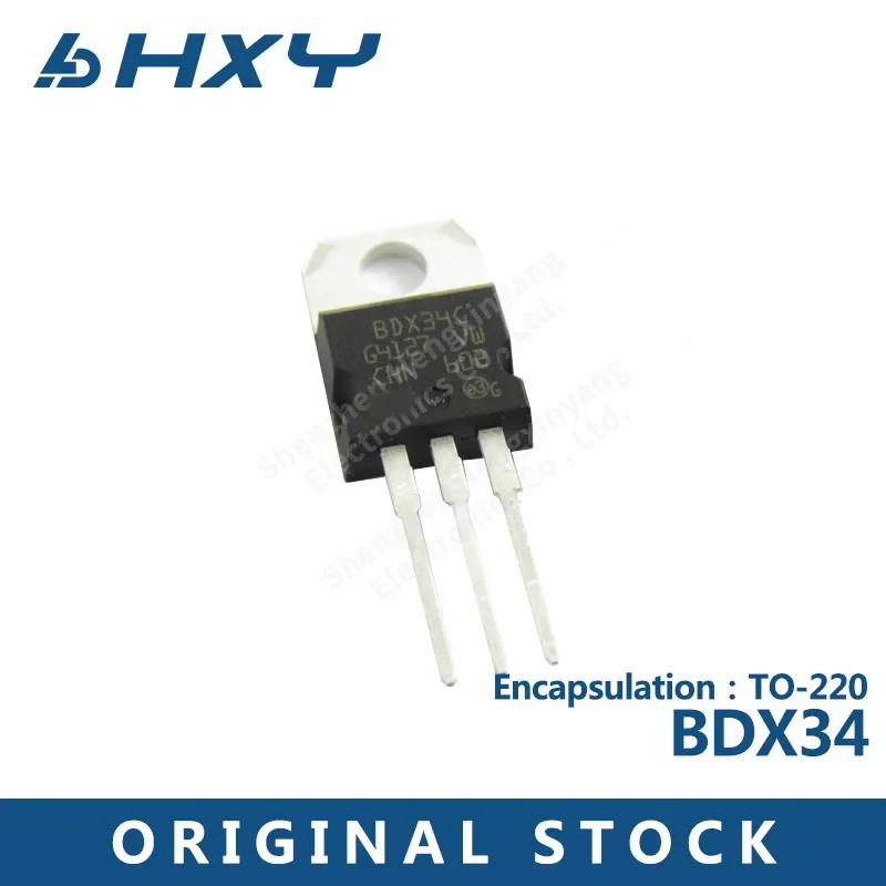 10PCS BDX34C BDX34 PNP transistor 10A 100V power triode directly plugged into TO-220