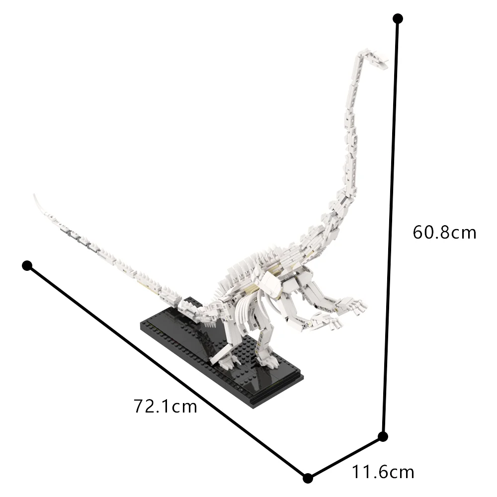 MOC 21320: Barosaurus Skeleton Building Blocks Sauropods long-necked Dinosaur Mosasaur Fossil Bricks Toys Gift Juguetes