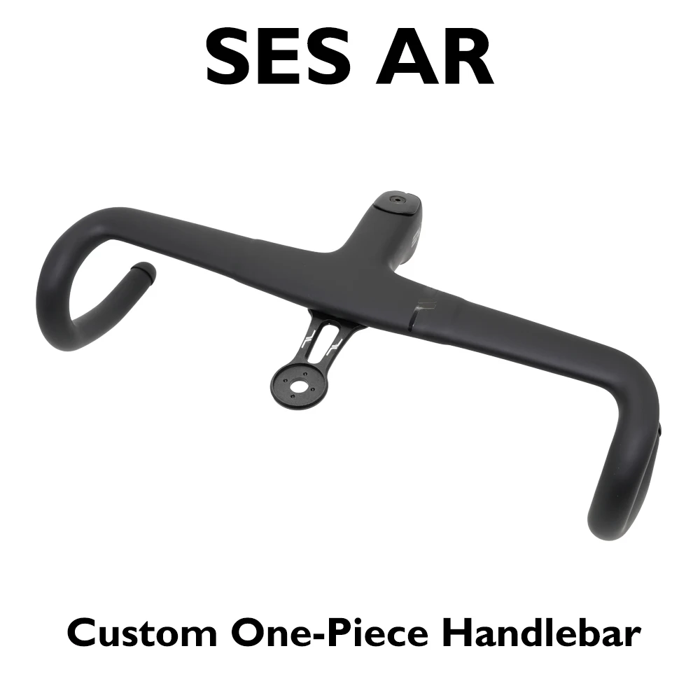 

SES AR Integrated Carbon Road Bike Handlebar - Internal Cable Routing Bicycle Parts - 1:1 Ergo 28.6mm 380/400/420/440mm Widths