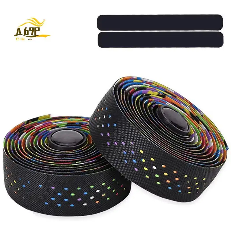 A69P-Comfortable Cycling Handlebar Tape,Non-Slip Shockproof Road Bike Tape,Bicycle Handlebar Wraps,Road Bicycle Accessories