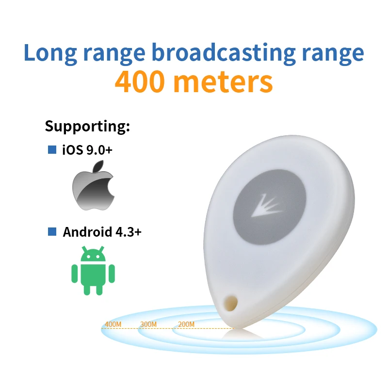 Balise de Remplacement à Batterie Bluetooth 5.1, Faible Massage, Étanche IP67, pour Suivi et Navigation Intérieure