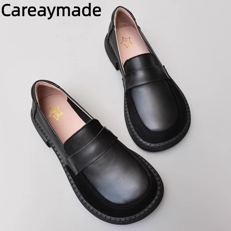 

Careaymade-Genuine leather men's shoes,loose fitting version obese foot work suit leather shoes,business cowhide single shoes