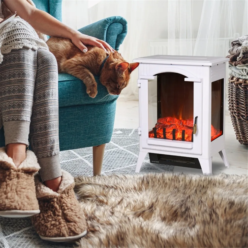 

750W / 1500W 23" Electric Fireplace-White ( Amazon Shipping)（Prohibited by WalMart）