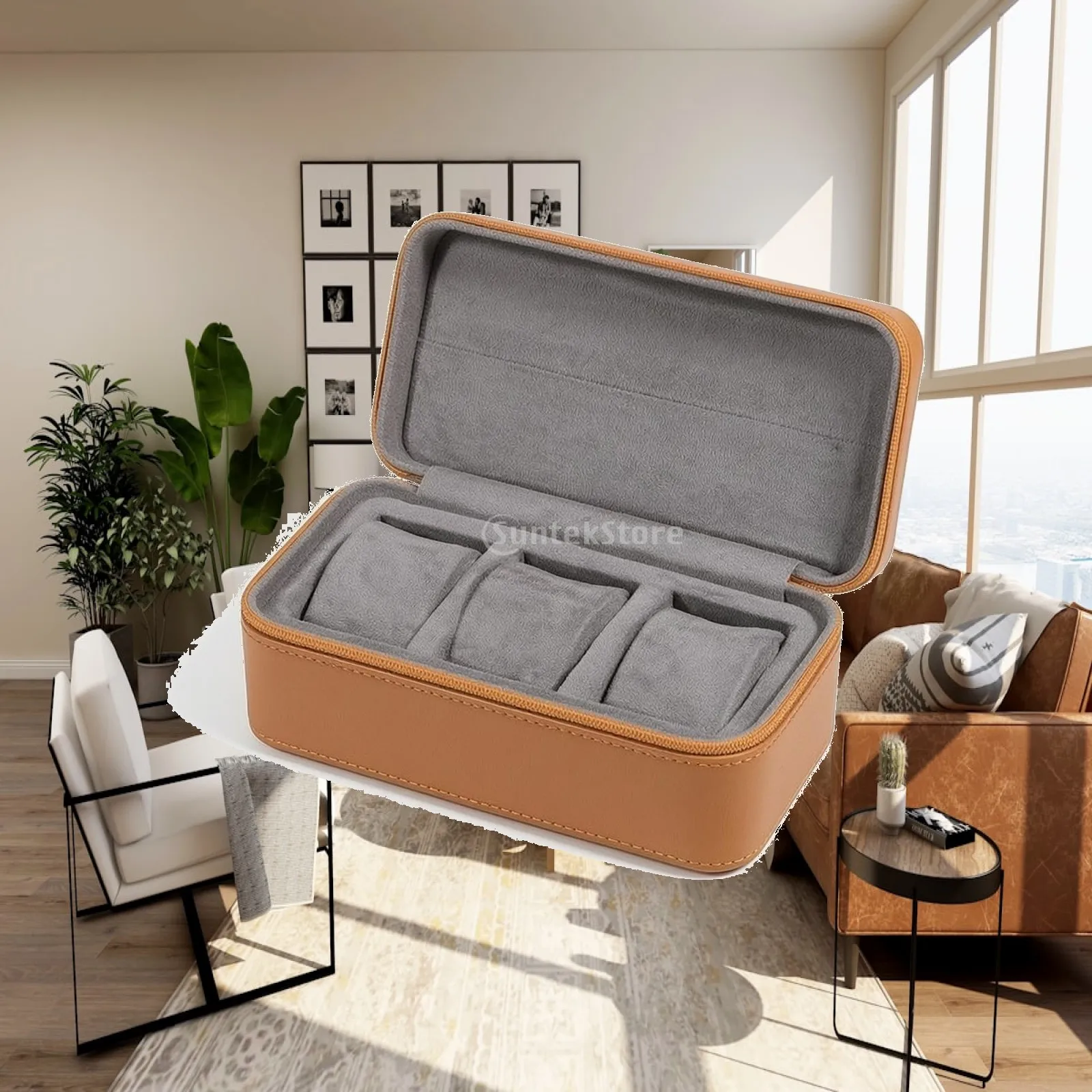 Compact Watch Storage Case Long-Lasting Watch Travel Case Sturdy Organizer