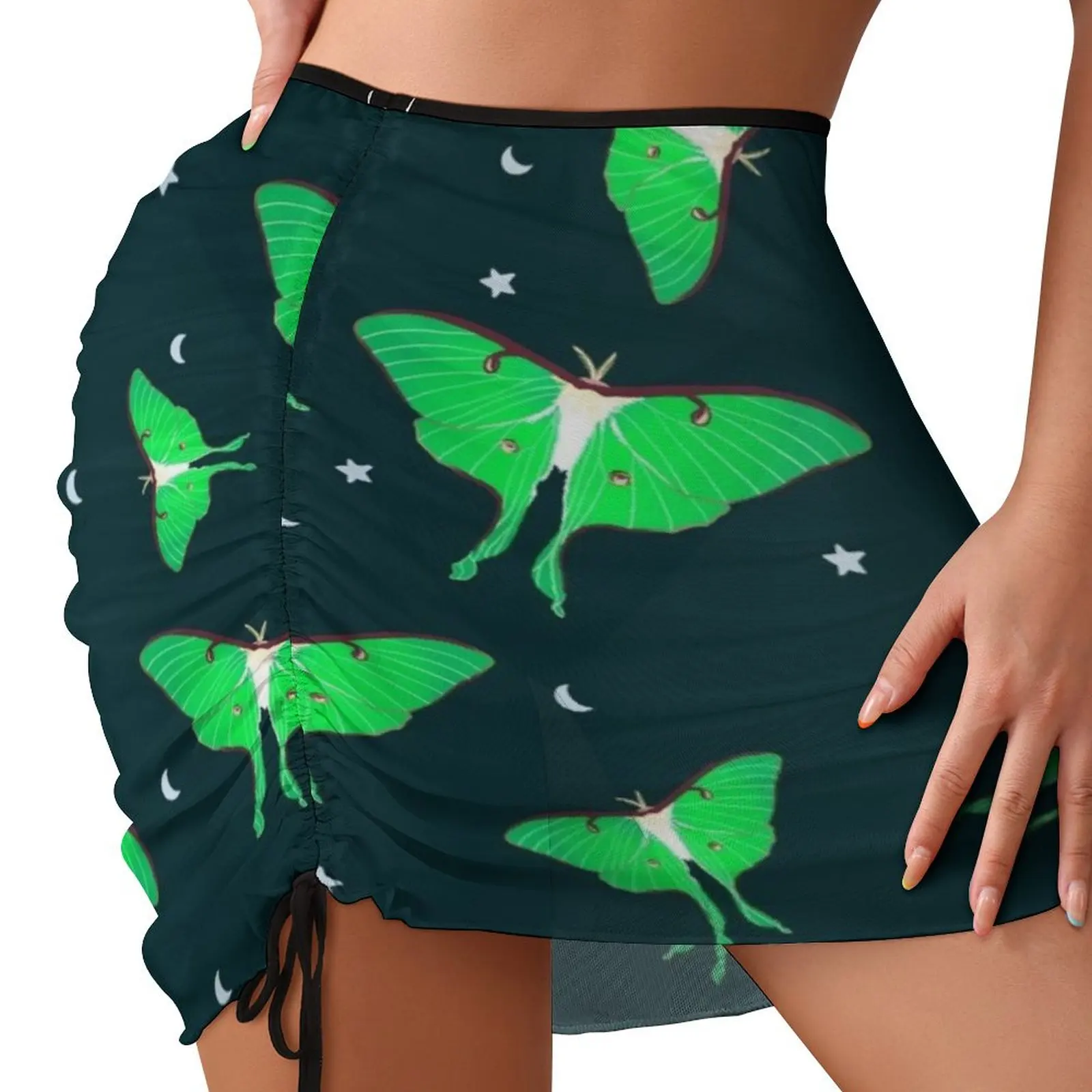 

Luna Moth Beach Skirt korean style women clothing extreme mini dress skirt for woman