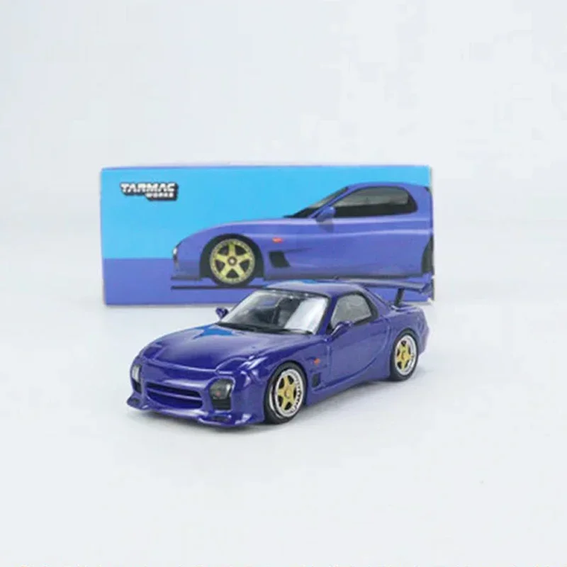 

Tarmac Works 1:64 Model Car RX-7 FD3S Alloy Die-Cast Vehicle -Blue Collection