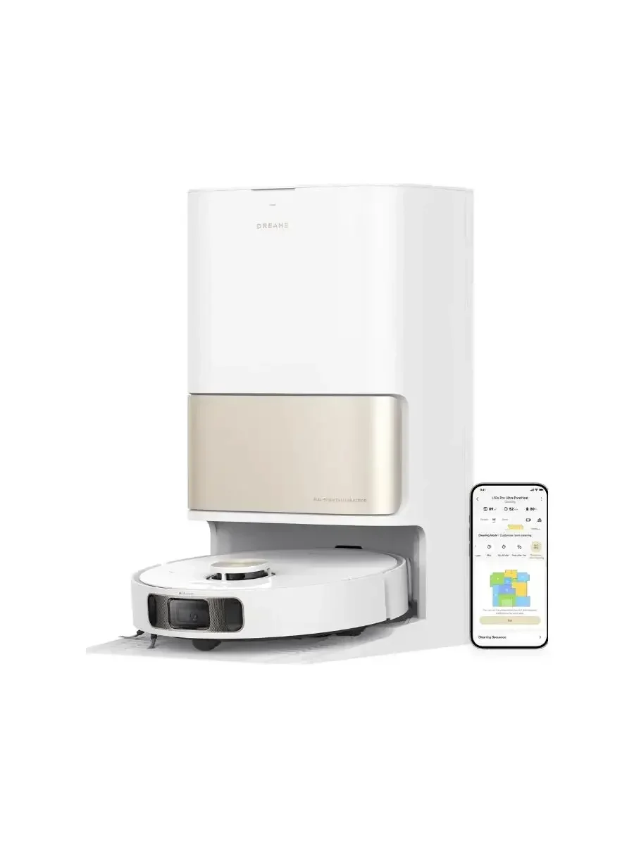 

Быстрая доставка на робота-пылесоса и швабра Dreame X40 Ultra 12000 Па со съемной и подъемной шваброй, полный робот