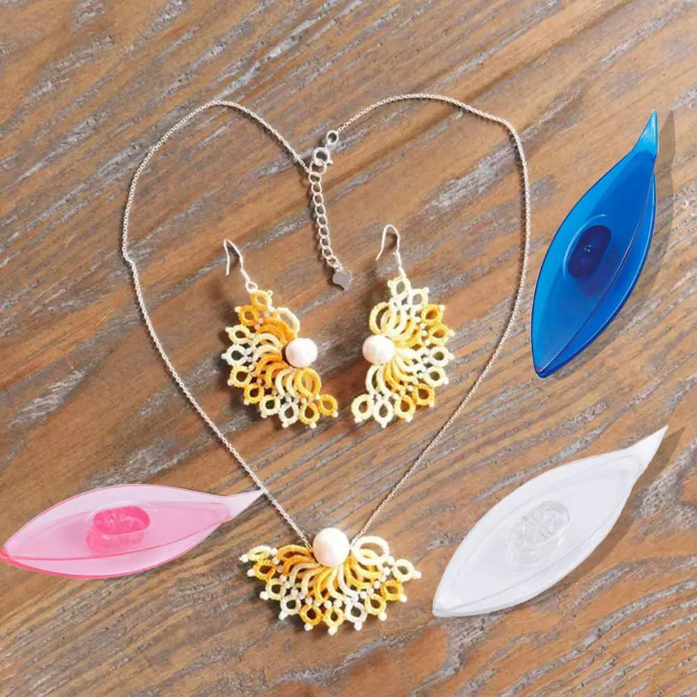 2 قطعة مكوكات الوشم البلاستيك أدوات الحياكة المعدنية لسترة وشاح قبعة قفازات DIY بها بنفسك النسيج صياغة تصميم مدمج خفيف الوزن