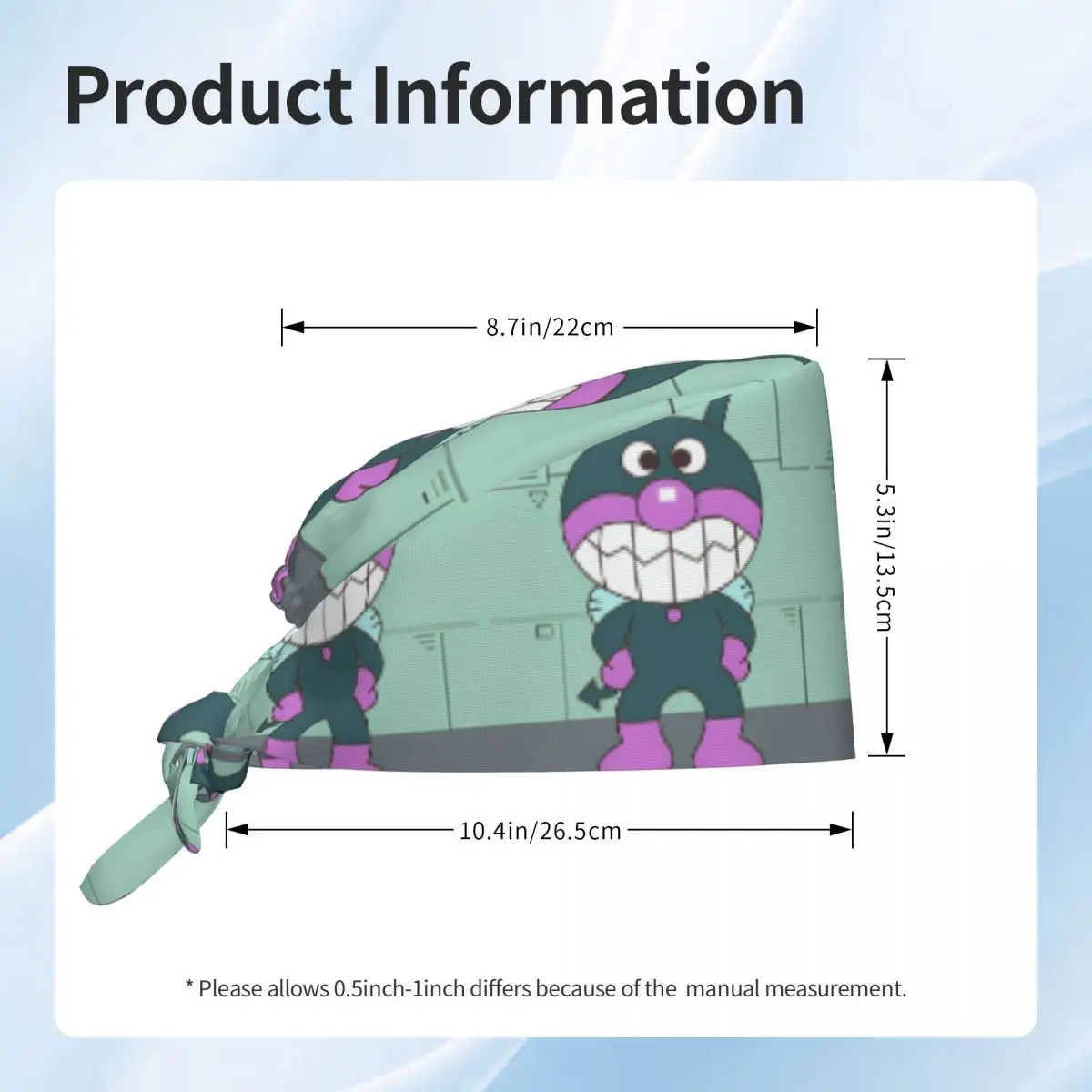 Cappello Medico Baikinman, Berretto da Lavoro per Donne e Uomini, Comodo Cappello Elastico per Infermieri con Laccio Posteriore, Berretto da Lavoro con Motivo
