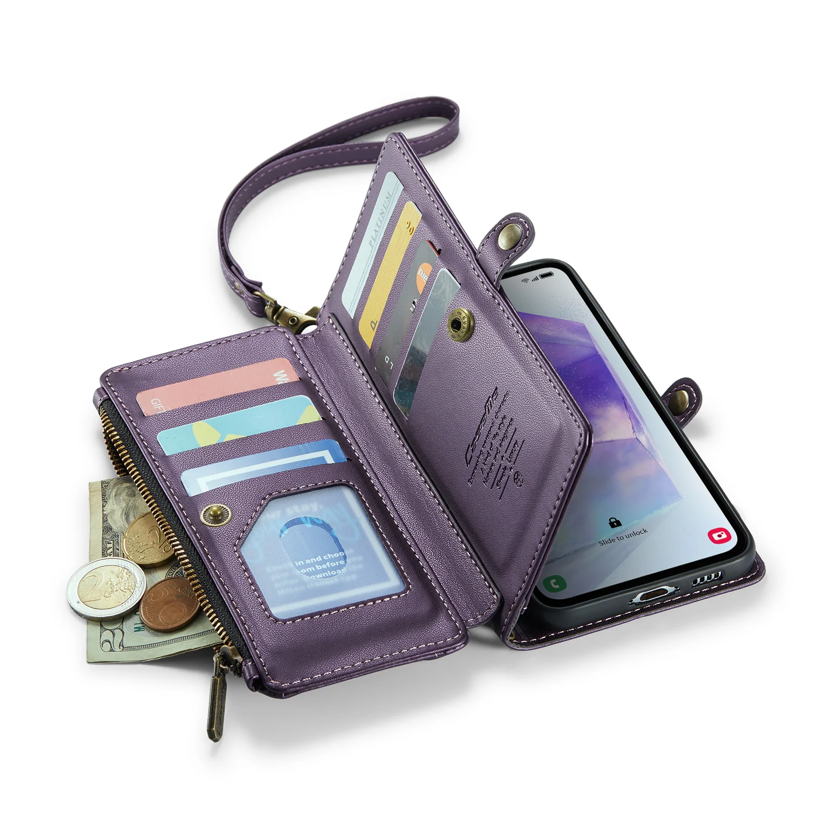 Multifunctional Wallet Leather Cards Solt Case For Samsung Z Fold 5 4 3 5G S24 Ultra S23 FE S22 Plus A55 A15 A35 Crossbody Cover