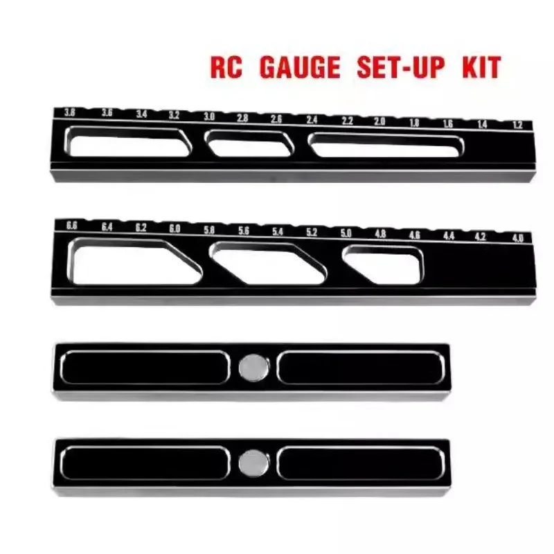 4x RC Car Ride Height Gauge RC Chassis Droop Gauge, Practical Universal Measurement Model Car Adjuster Ruler