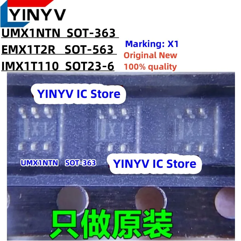 

100PCS UMX1NTN UMX1 N TN SOT-363 EMX1T2R EMX1 T2R SOT-563 IMX1T110 IMX1 T110 SOT23-6 Marking: X1 General purpose transistors New