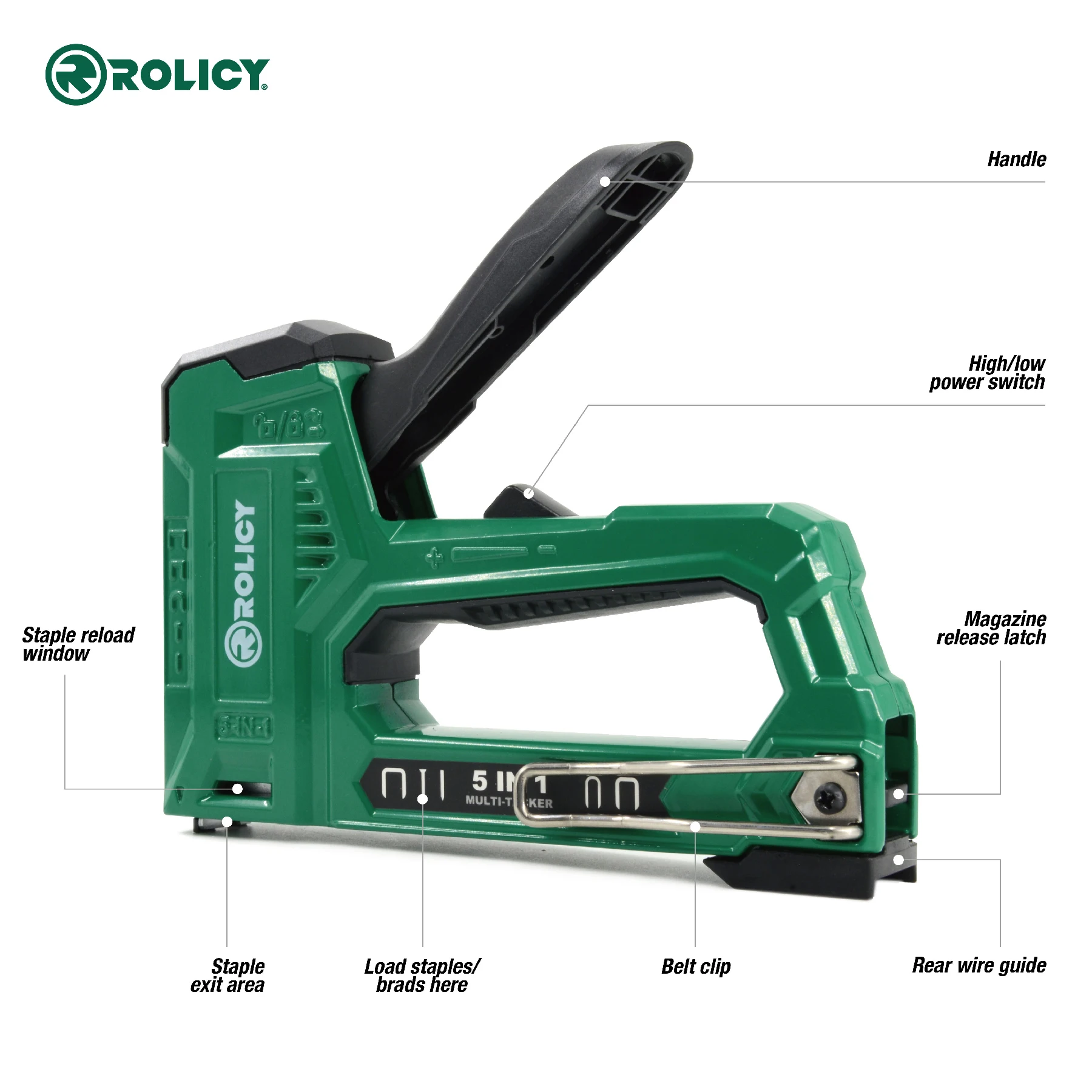 hit productFactory Hot Sale 5-in-1 Heavy Duty Aluminum Staple Gun Kit, Manual Brad Nailer with 5000 Staples and Remover