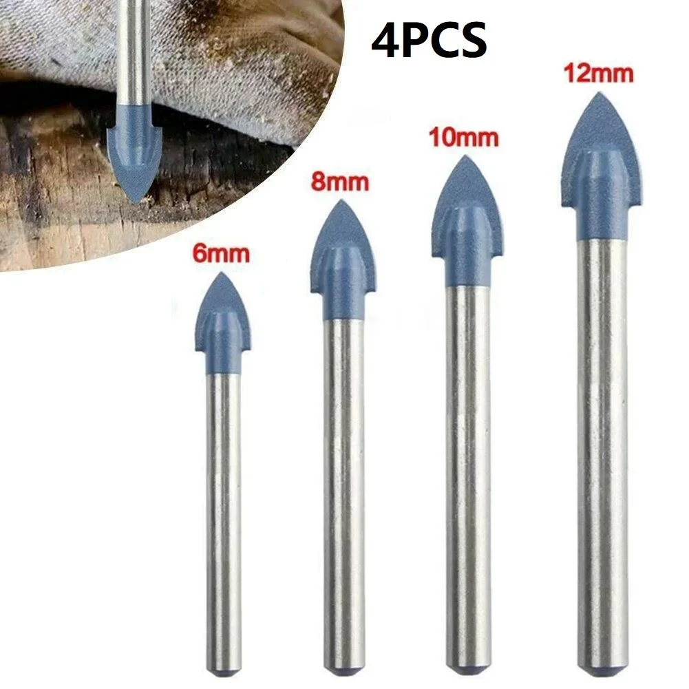 

Glass Tile Drill Bit Diamond Tip Replacement Tungsten Carbide 4pcs/kit Accessories Tipped Cutter Head Practical