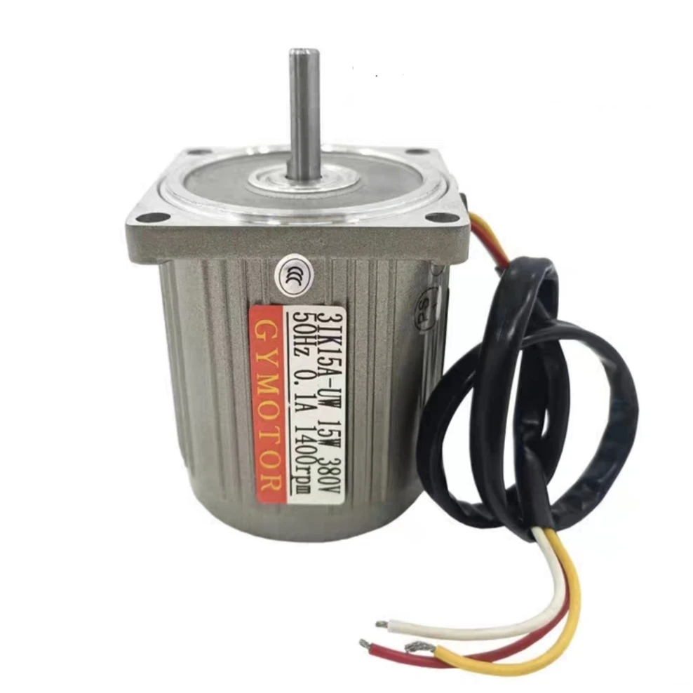 15W AC 110V 220V 380V Single/Three-Phase Flange Mount Fixed/Variable Speed 1400rpm High Speed Constant/Adjustable AC Motor
