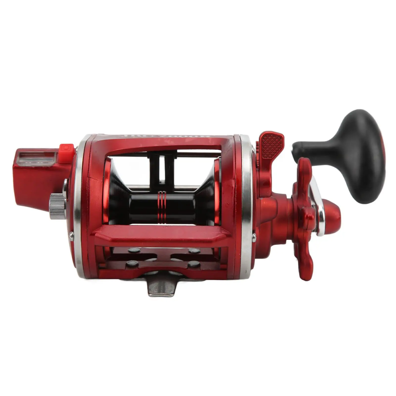 

4.3:1 Ratio Trolling Fishing Reel - Aluminum Alloy Drum, Waterproof Liner & Counter for sea Fishing