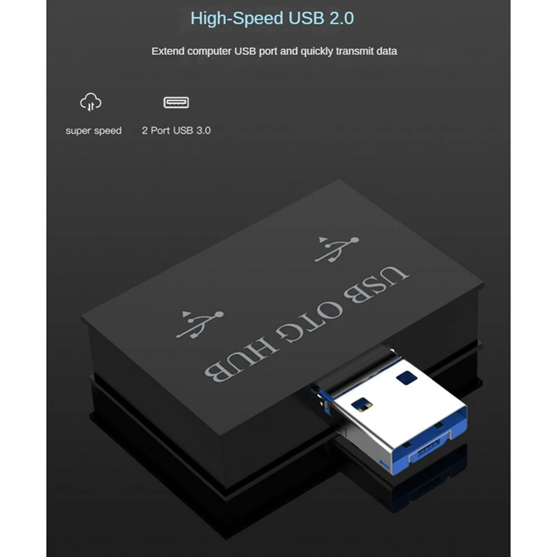 USB Hub Adapter Converter Male To Twin Charger Dual 2 Port For PC Computer Accessories USB 2.0 Splitter Hub 2 Ports