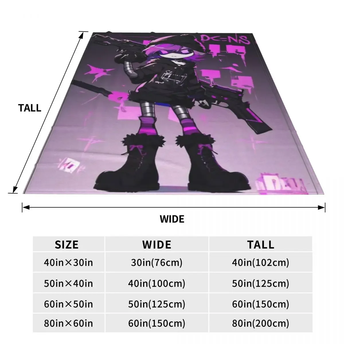 Murder Drones Game Velvet Throw Blankets Uzi Doorman Blankets for Bed Bedroom Ultra-Soft Quilt