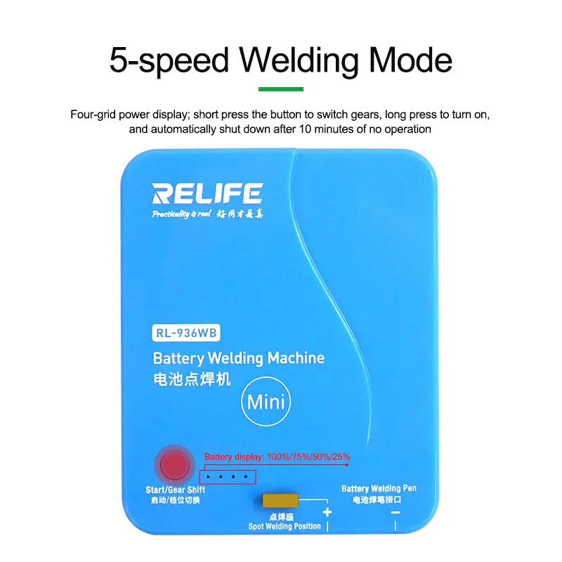 RELIFE RL-936WB MINI Battery Spot Welding Micro With Precision Nib For Phone Battery Flex Cable Replacement Repair Pen Tools Kit