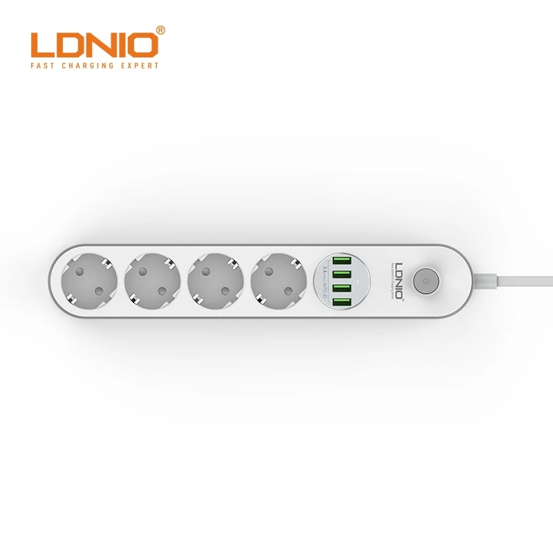 LDNIO SE4432 Verlängerungskabel 4-Steckdosenleiste mit USB PD Quick Charge USB-Steckdosenleiste