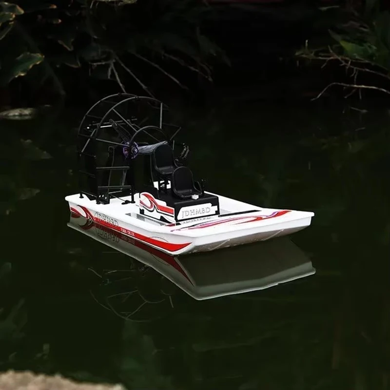 New 2.4g Rc Electric Boat Aerodynamic Model Diy Amphibious Rescue Air Cushion Ship Remote Control Boat Kid Outdoor Toy Xmas Gift