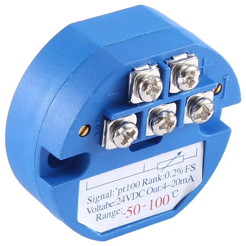 Resistência térmica do módulo transmissor de temperatura RTD PT100 -50-100 ° C DC24V Saída 4-20MA Fácil de usar