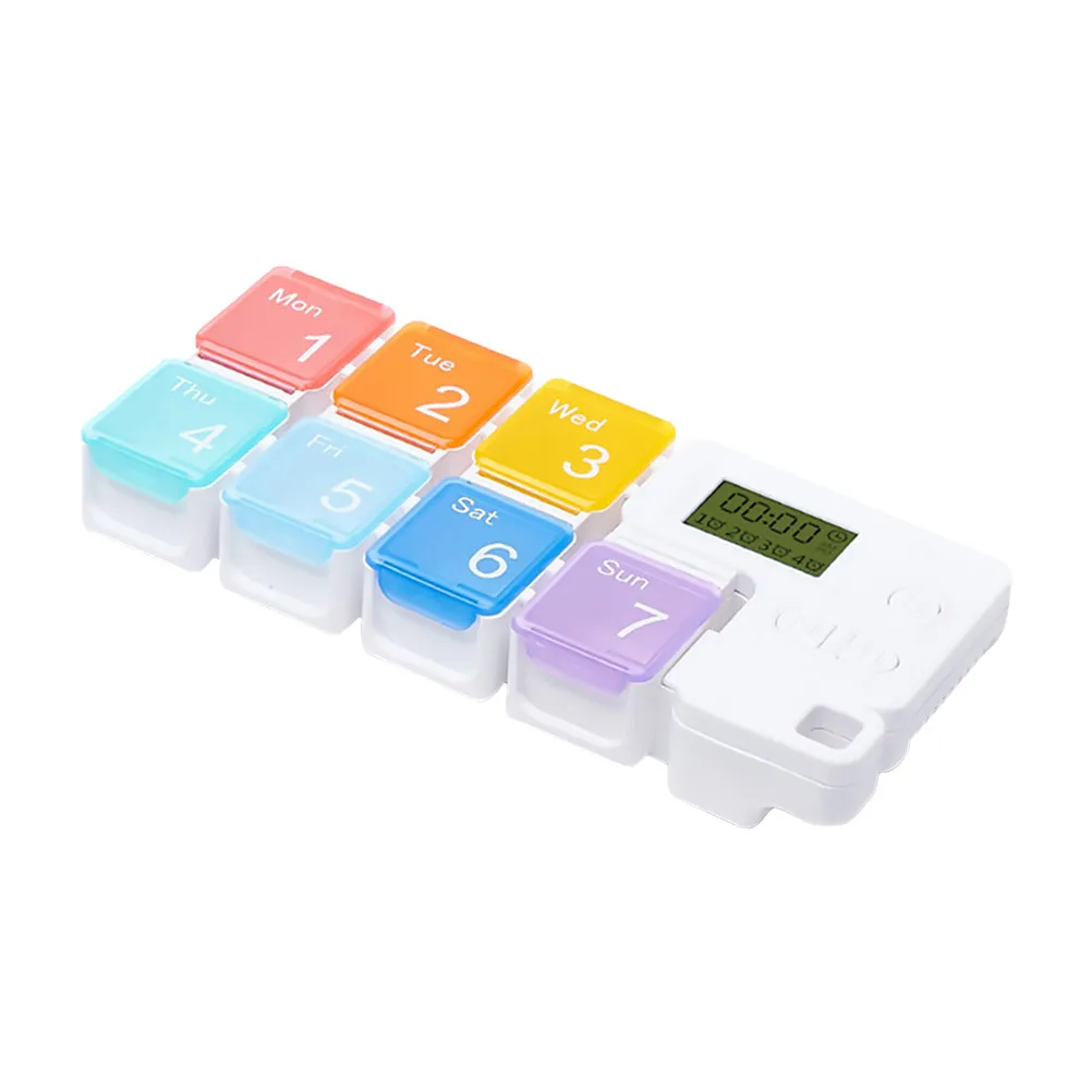 

Sealed Smart Pill Box with Programmable Timer for Accurate Dosing Portable Wear-Resistant Medicine Case for Weekly Organization