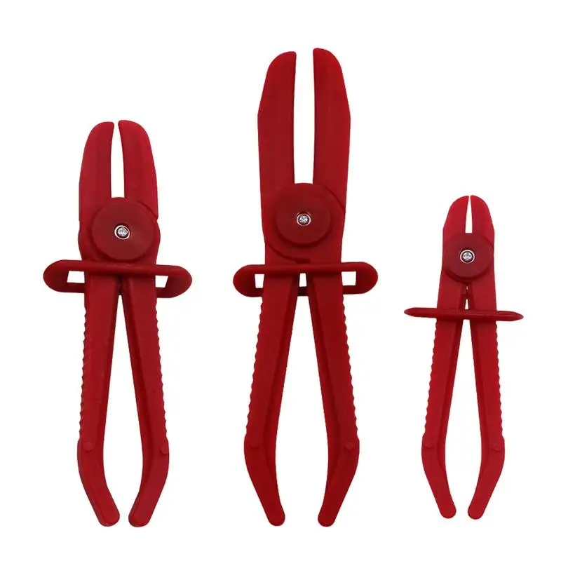 

3Pcs Hose Clamp Tool Set Red Line Clamp Pliers Cut-Off Pliers For Fuels Hose Hose Line Clamp Cut-off Clamp Tubing Sealing Tool