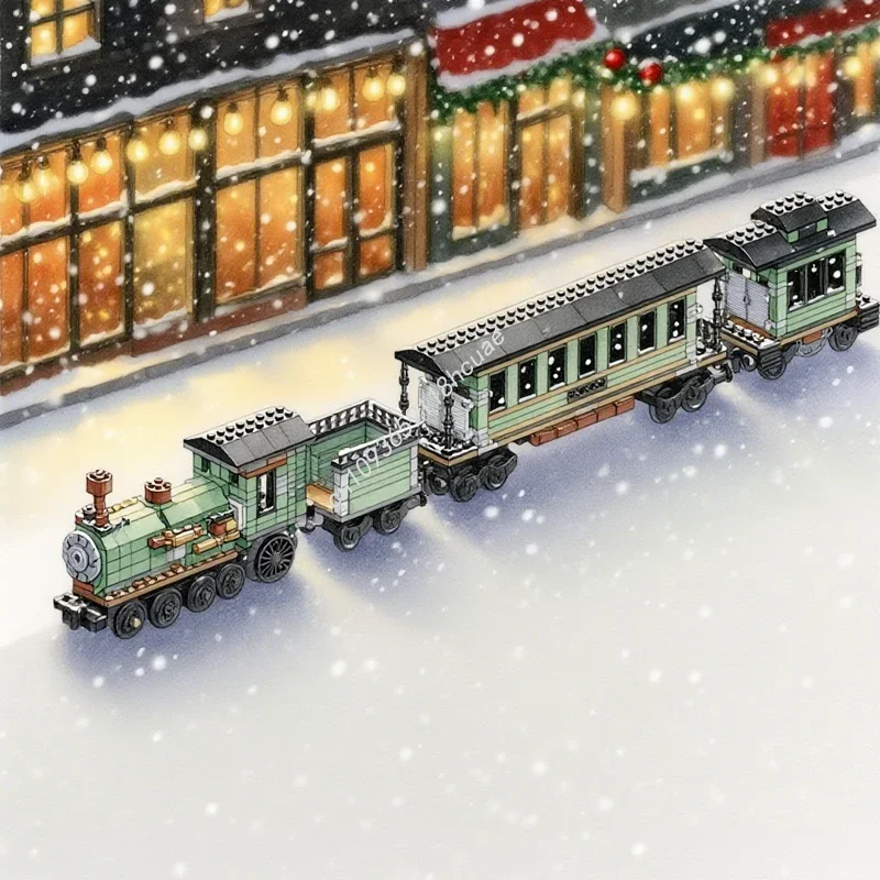 

687pcs MOC The Complete Haunted Train Seasonal Halloween Model Building Blocks Architecture Christmas Gifts Toy Brick Education