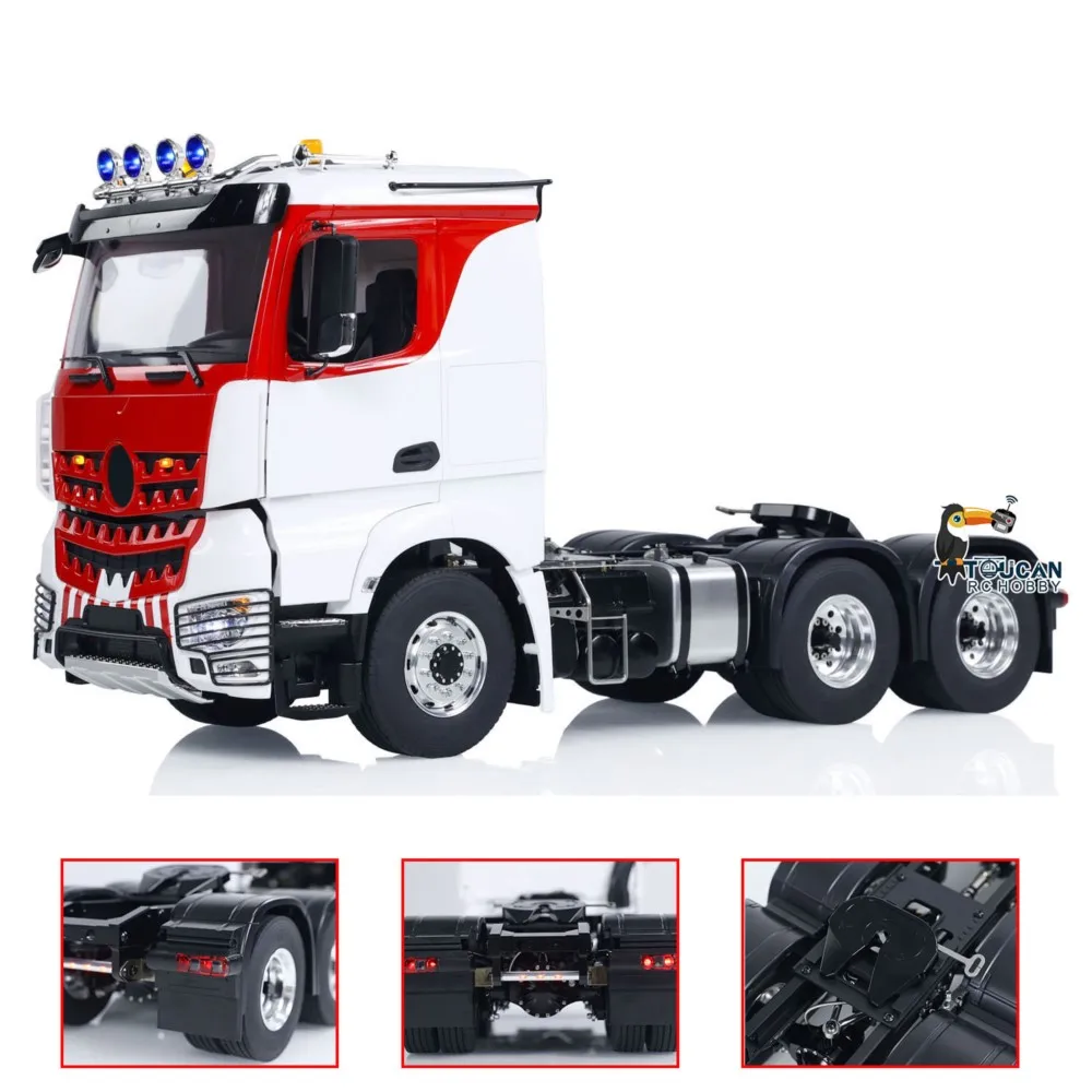 รถบรรทุกของเล่นบังคับวิทยุ LESU 6x6 รุ่น 1/14 โครงโลหะ พร้อมส่ง รับสั่งทำสี แต่งเสร็จแล้ว มีไฟ เสียง ควัน ของเล่นเด็กผู้ชาย