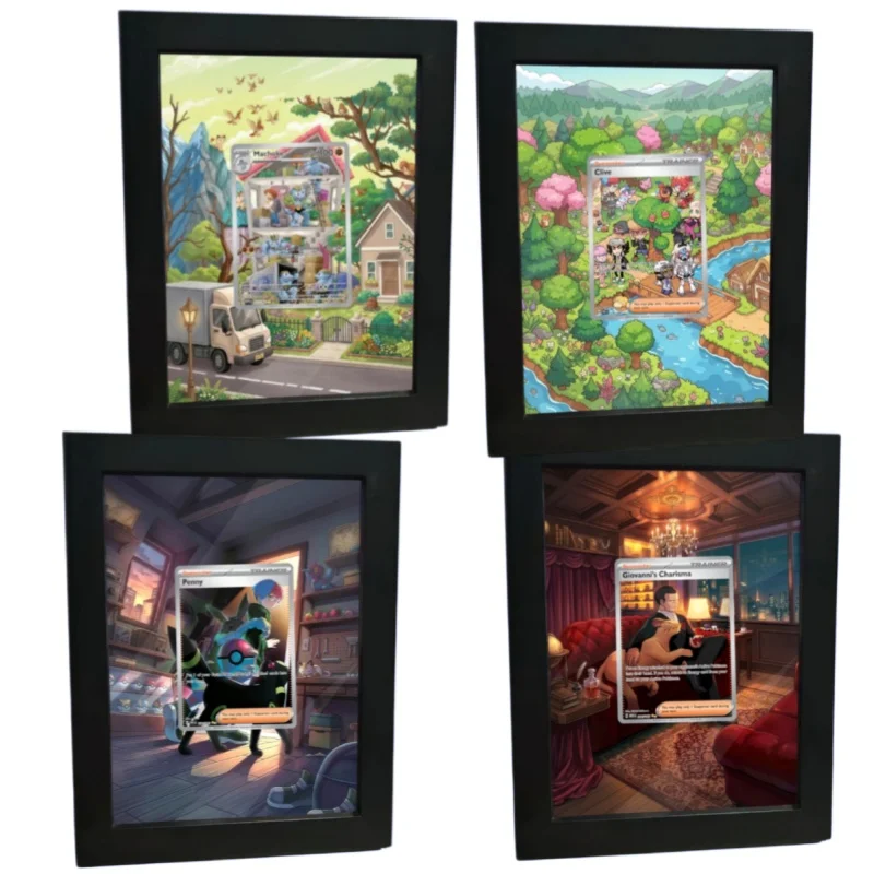 Estuche de exhibición de acrílico para arte extendido de anime, para la colección Charizard Machoke Gardevoir, marco para tarjetas, expositor de fotos, caja de almacenamiento