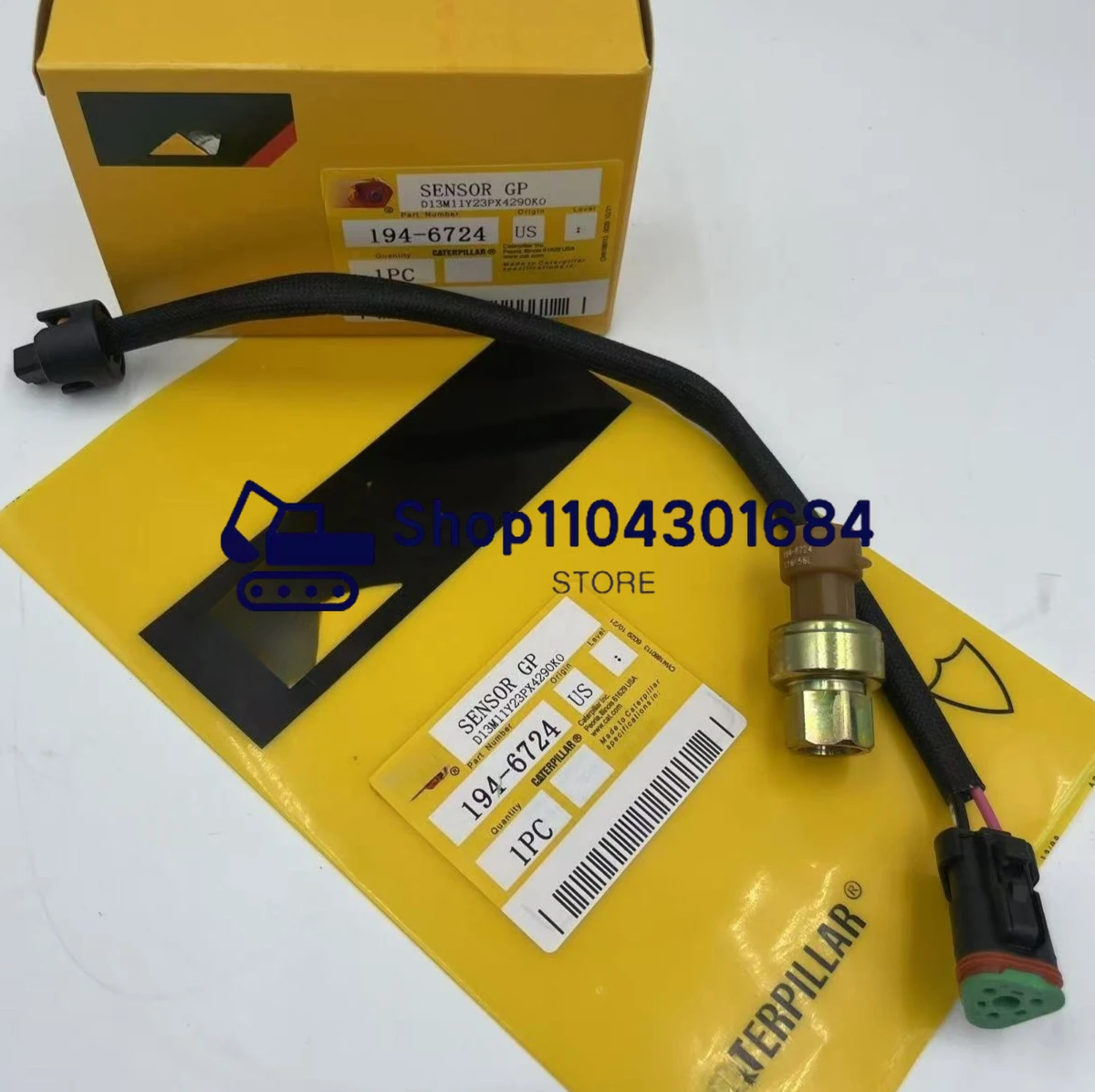 

Excavator Pressure Sensor 194-6724 C15 C12 Engine Parts GP-Pressure Sensor 1946724 for CAT-3406E 325D 330D