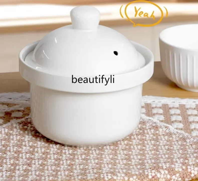 

stew cup for one person to eat Plug-in, complementary food, porridge soup pot Small ceramic inner tank electric stew pot