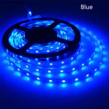 12V 5M LED-Streifenlicht Smd 2835 60 LEDs/M Blau Rot Grün Gelb Warmweiß Flexibles Bandband Lampendiode Nicht wasserdicht Luces